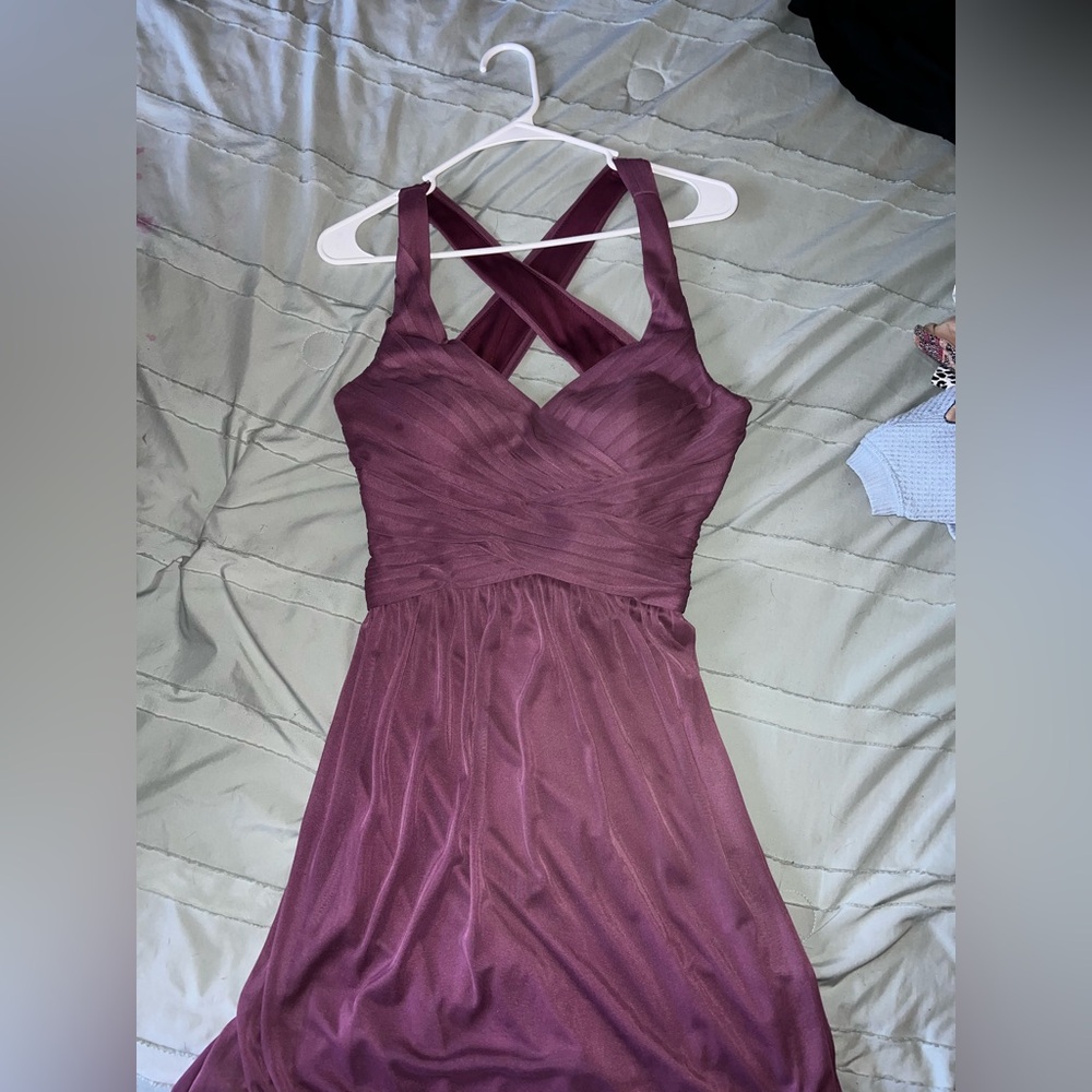 NWT David's Bridal backless Dress in Deep Purple